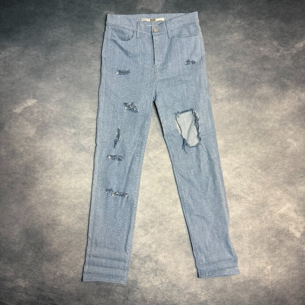 7 For All Mankind Women’s  Jeans Sz 30 (Fits 28x29) Distressed Blue Italy